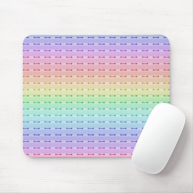 Mouse Pad - Rainbow Stitching (With Mouse)