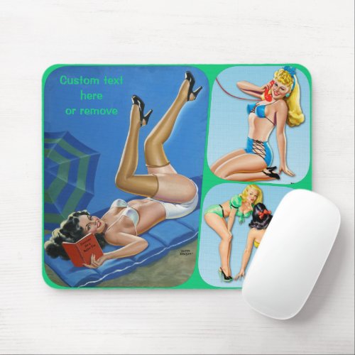 MOUSE PAD _ Retro Pin_Up Collage 2 _ Peter Driben