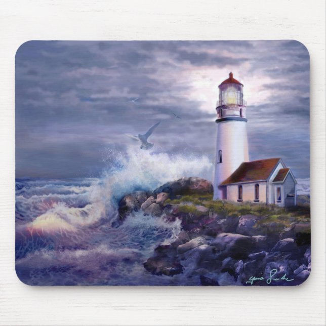 Mouse pad seascape with Cape Blanco Lighthouse (Front)