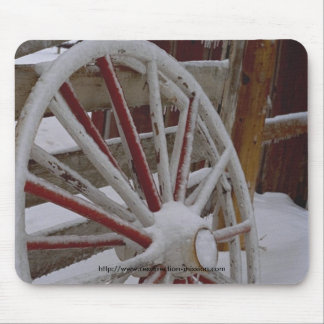 Mouse pad~~ Snowy Wagon Wheel Mouse Pad