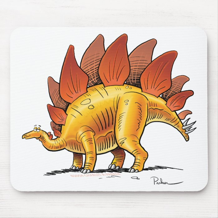 Mouse Pad Stegosaurus cartoon dinosaur
