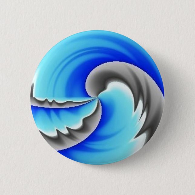 Mouse Pad Surfs Up Pinback Button (Front)