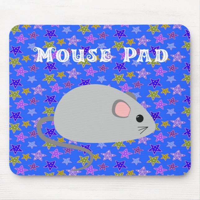 Mouse Pad with a Cute Mouse  (Front)