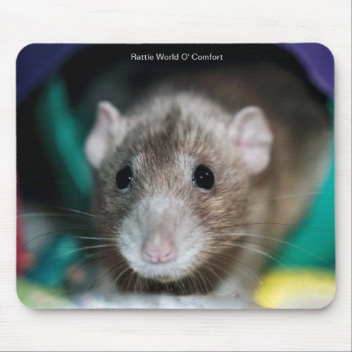 Mouse Pad with a Dumbo Fancy Rat