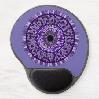mouse pad with a purple mandala design