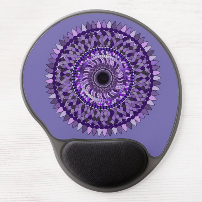mouse pad with a purple mandala design (Front)
