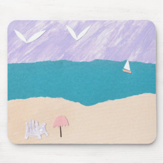 Mouse Pad with Beach Scene