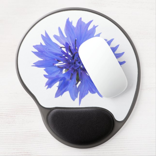 Mouse pad with blue cornflower (Left Side)
