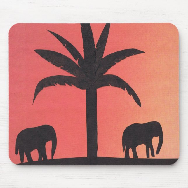 Mouse Pad with Elephant Design (Front)