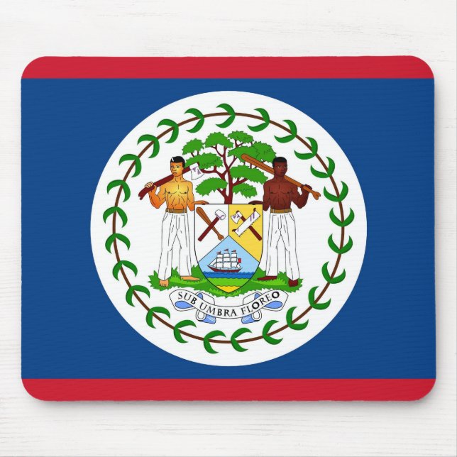 Mouse pad with Flag of Belize (Front)