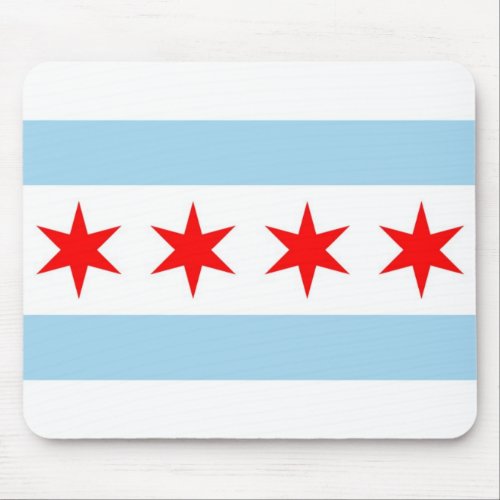 Mouse pad with Flag of Chicago _ USA