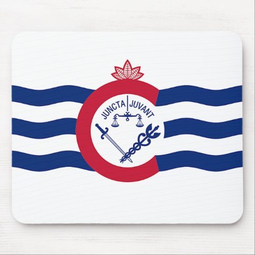 Mouse pad with Flag of Cincinnati Ohio