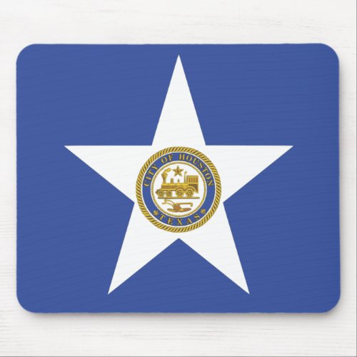 Mouse pad with Flag of Houston USA