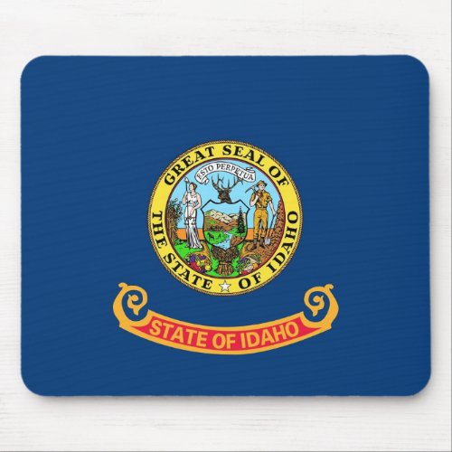 Mouse pad with Flag of Idaho State _ USA