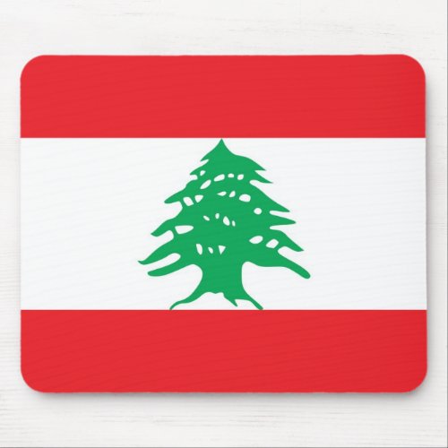 Mouse pad with Flag of Lebanon