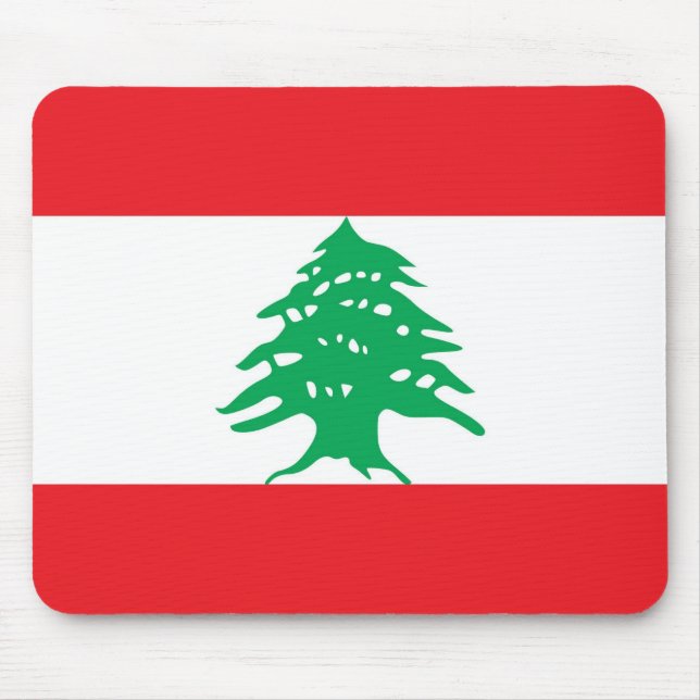 Mouse pad with Flag of Lebanon (Front)
