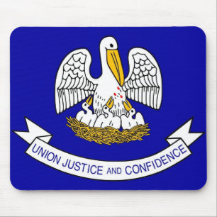 Mouse pad with Flag of Louisiana State - USA