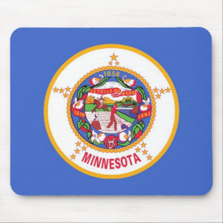 Mouse pad with Flag of Minnesota State - USA