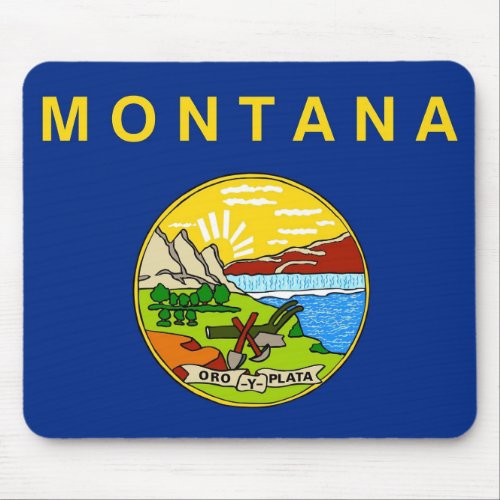 Mouse pad with Flag of Montana State _ USA