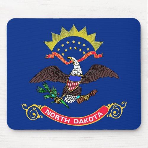 Mouse pad with Flag of North Dakota State _ USA
