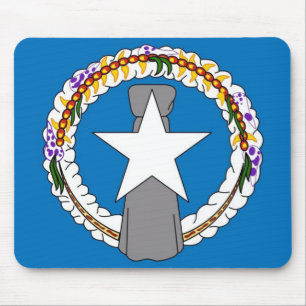 Mouse pad with Flag of Northern Mariana Islands