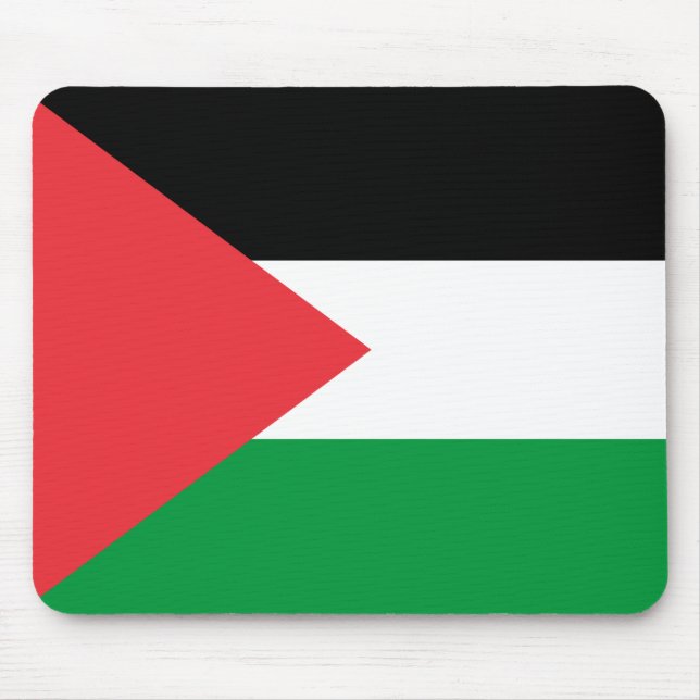 Mouse pad with Flag of Palestine (Front)