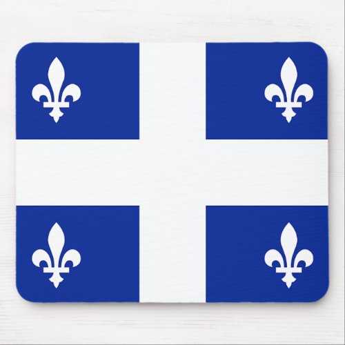 Mouse pad with Flag of Quebec Canada