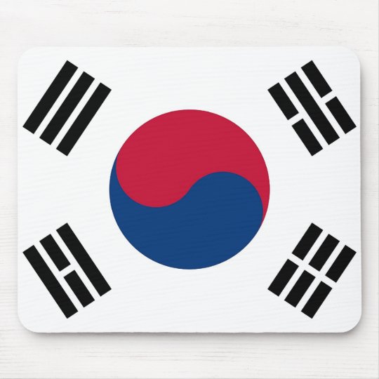 Mouse pad with Flag of South Korea | Zazzle.com