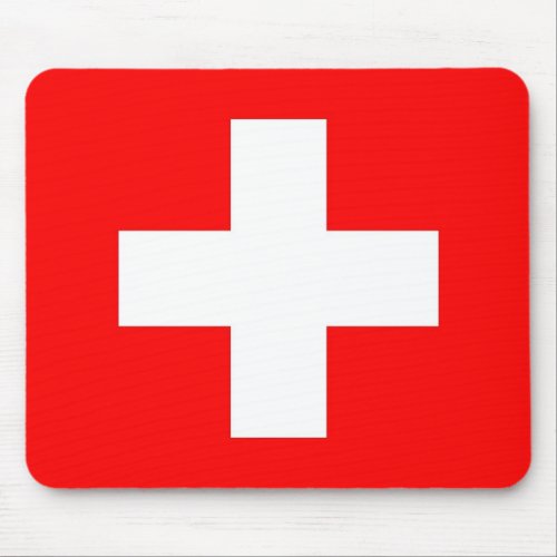 Mouse pad with Flag of Switzerland