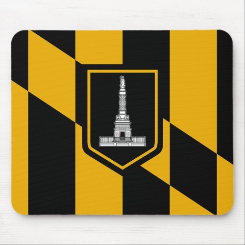 Mouse pad with Flag of the Baltimore MarylandUSA