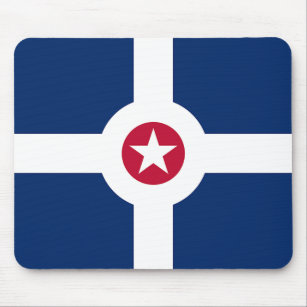 Mouse pad with Flag of the Indianapolis, USA