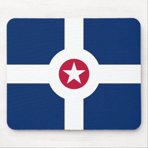 Mouse pad with Flag of the Indianapolis USA