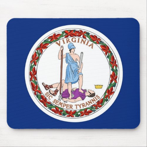 Mouse pad with Flag of Virginia State _ USA