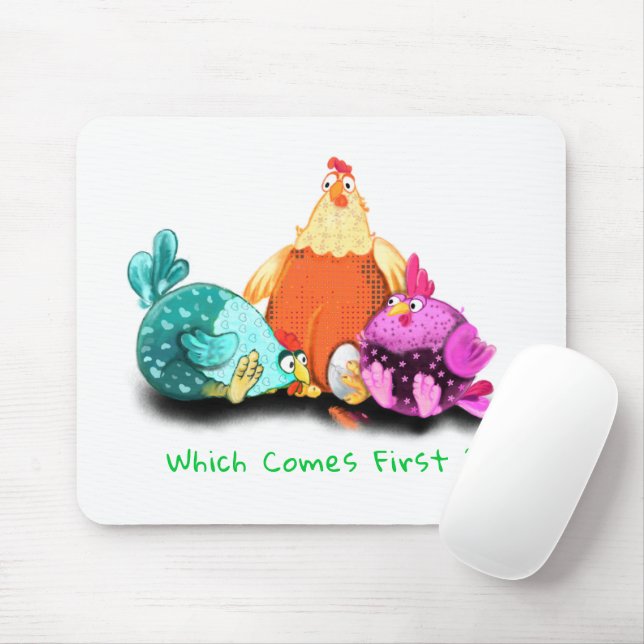 Mouse Pad with Funny Chickens (With Mouse)