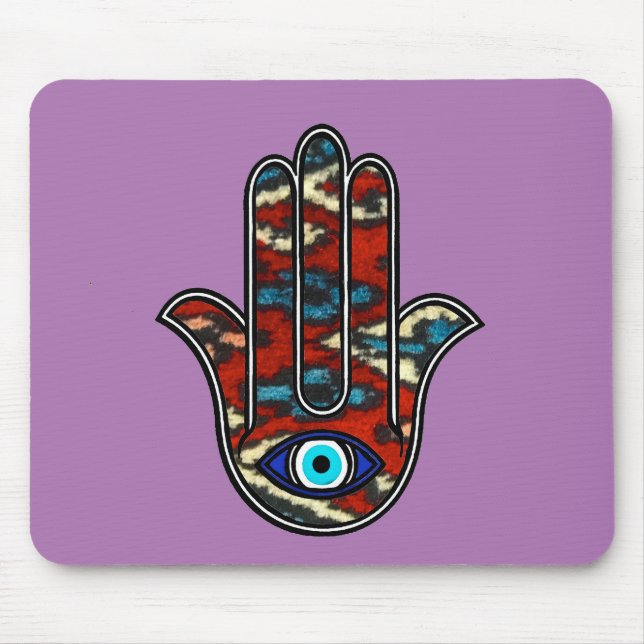 Mouse pad with Hand of Fatima design (Front)