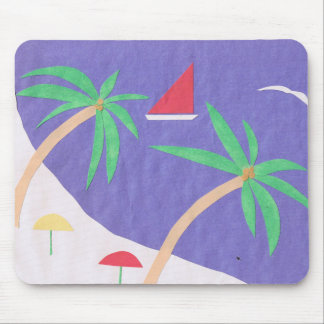 Mouse Pad with Island Scene