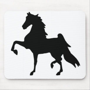 Mouse pad with Saddlebred silhouette