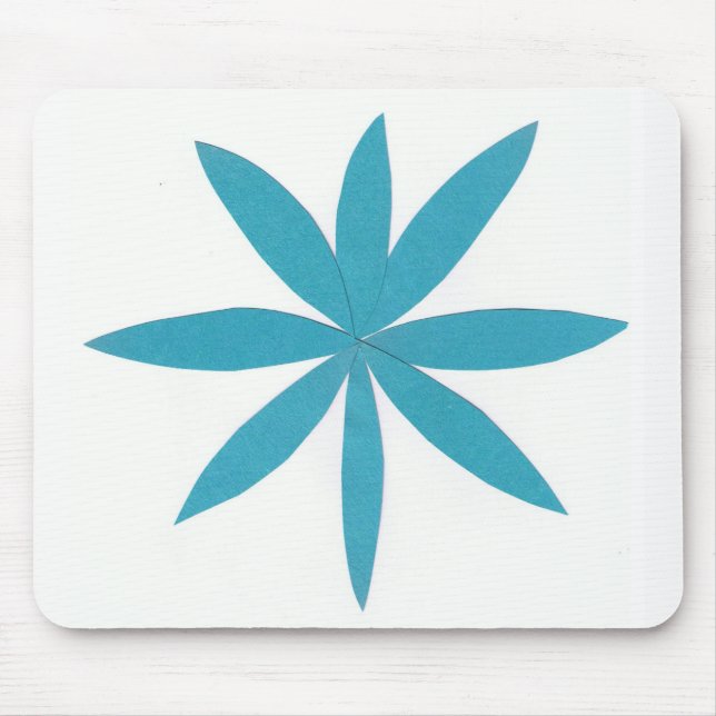 Mouse Pad with Turquoise Star (Front)