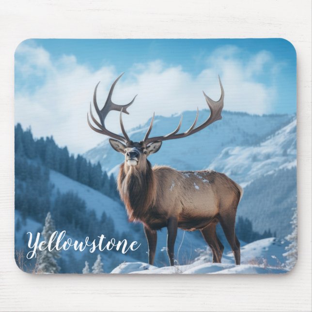 Mouse Pad-Yellowstone Elk Mouse Pad (Front)