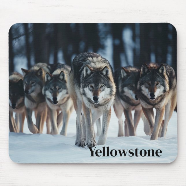 Mouse Pad-Yellowstone Wolves Pad (Front)