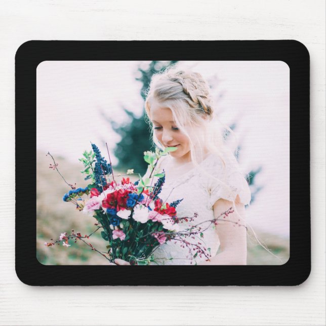 Mouse Pad Your Photo Rounded Frame Template (Front)