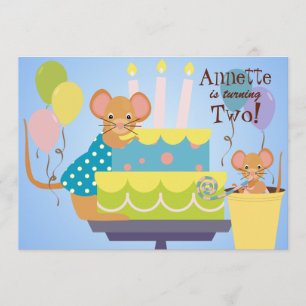 Mouse Party Birthday Invitations