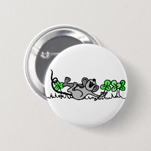 Mouse Playing In Shamrocks Button