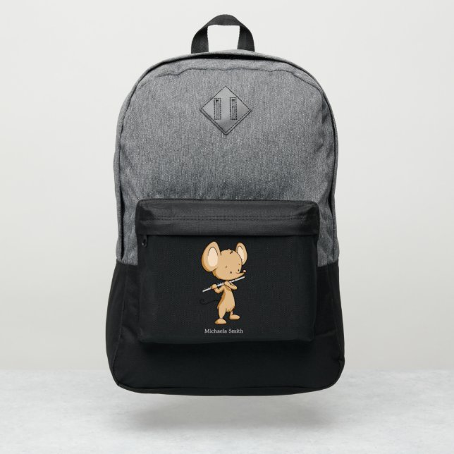 Mouse Playing the Flute Personalized  Port Authority® Backpack (Front)