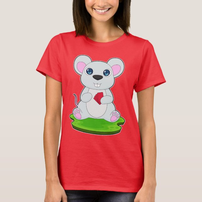 Mouse Poker Poker cards T-Shirt (Front)