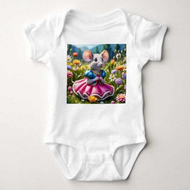Mouse Princess Baby Bodysuit (Front)