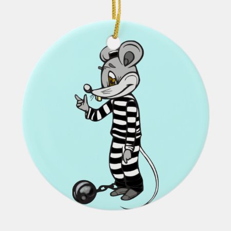 Mouse Prisoner Ceramic Ornament
