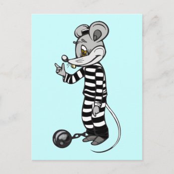 Mouse Prisoner Postcard by sagart1952 at Zazzle
