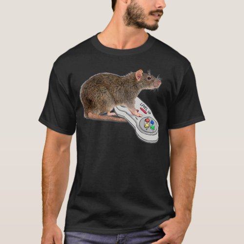 Mouse Rat Tee Gamer Playing Video Game Lover Mouse