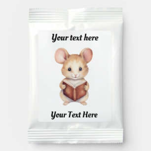 Mouse reading book lemonade drink mix